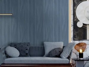 کاغذ دیواریکربن2/carbon طرح راه راه سرمه‌ای کد ۱۰۱۸۴