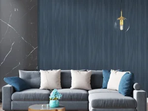 کاغذ دیواریکربن2/carbon طرح راه راه سرمه‌ای کد ۱۰۱۸۴