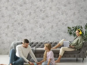 کاغذ دیواریکربن2/carbon طرح پتینه نقره‌ای کد ۱۰۱۸۶