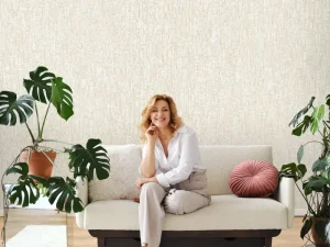 کاغذ دیواری کربن2/carbon طرح بافت سفید / کرم کد ۱۰۲۰۳