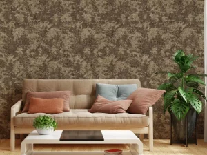 کاغذ دیواریکربن 3/carbon3 طرح پتینه قهوه‌ای کد ۱۰۲۴۹