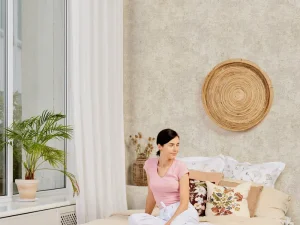 کاغذ دیواری کربن 3/carbon3 طرح پتینه کرم کد ۱۰۲۵۱