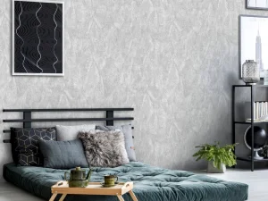 کاغذ دیواری کربن 3/carbon3 طرح رگه‌دار نقره ای کد ۱۰۲۹۲