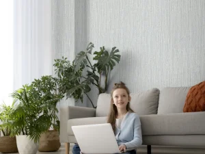 کاغذ دیواری کربن 3/carbon3 طرح بافت نقره ای کد ۱۰۲۹۹