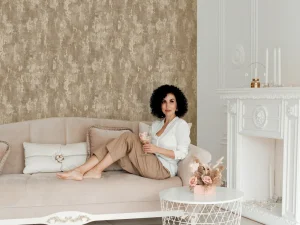 کاغذ دیواری کربن 3/carbon3 طرح پتینه قهوه ای کد ۱۰۳۰۳