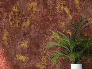 کاغذ دیواری کربن 3/carbon3 طرح پتینه قرمز / نارنجی کد ۱۰۳۲۳