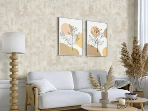 کاغذ دیواری کربن 3/carbon3 طرح پتینه کرم کد ۱۰۳۲۴