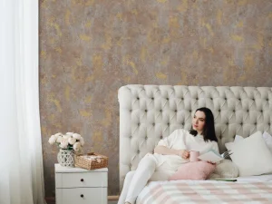 کاغذ دیواریکربن 3/carbon3 طرح پتینه قهوه‌ای کد ۱۰۳۲۶