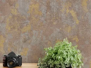 کاغذ دیواریکربن 3/carbon3 طرح پتینه قهوه‌ای کد ۱۰۳۲۶