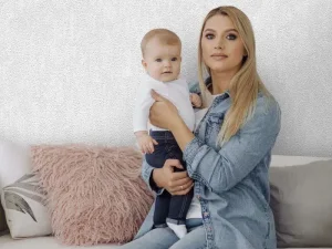 کاغذ دیواری هاش دو او H2O طرح ساده خاکستری / کد 903G