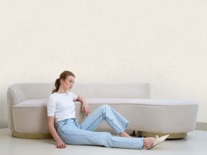 کاغذ دیواری هاش دو او H2O طرح ساده کرم / کد 912C