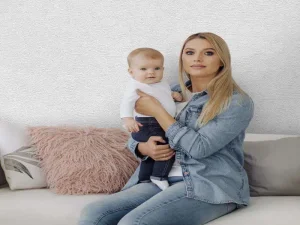 کاغذ دیواری هاش دو او H2O طرح ساده خاکستری / کد 914G