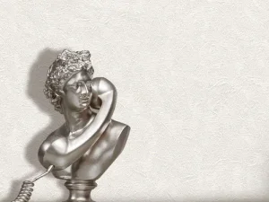 کاغذ دیواری هاش دو او H2O طرح ساده کرم/ کد 916C