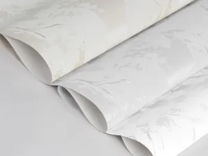 کاغذ دیواری هاش دو او H2O طرح رگه‌دار سفید/ کد 918W