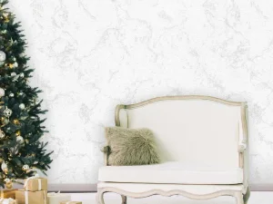 کاغذ دیواری هاش دو او H2O طرح رگه‌دار سفید / کد 919W