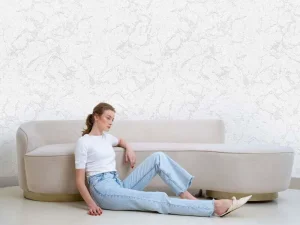 کاغذدیواری هاش دو او H2O طرح رگه‌دار سفید / کد 920W