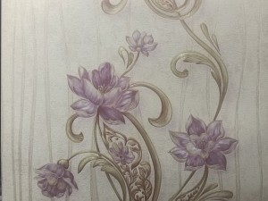 کاغذ دیواری گل درشت بنفش کد 211