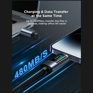 بهترین کابل شارژ سریع تایپ‌سی به لایتنینگ 20 وات جویروم