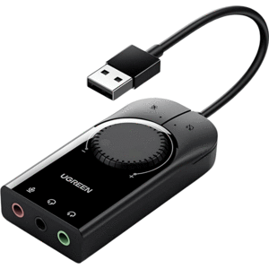 کارت صدا اکسترنال USB به جک 3.5 میلیمتر یوگرین با کابل 15 سانتیمتری CM129 40964