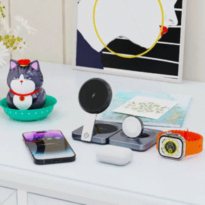 شارژر بی سیم تاشو گوشی آیفون آیفون 15 و اپل واچ پارولوژی