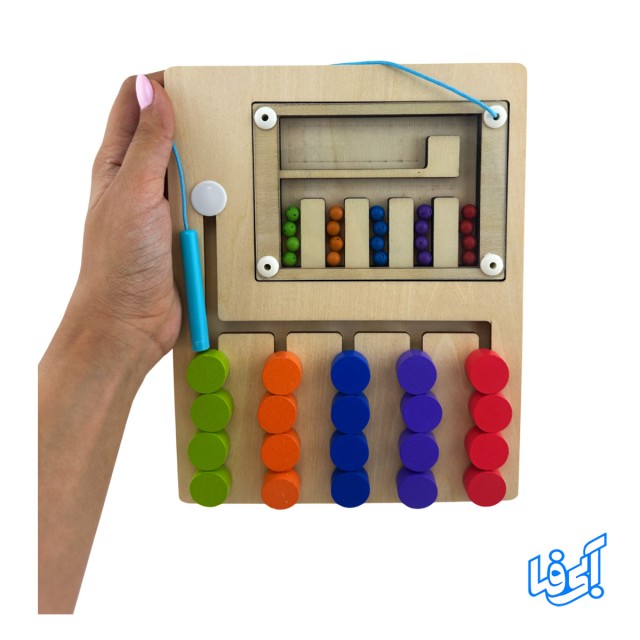 اسباب بازی ماز مگنتی و رنگ چین چوبی کد R 44