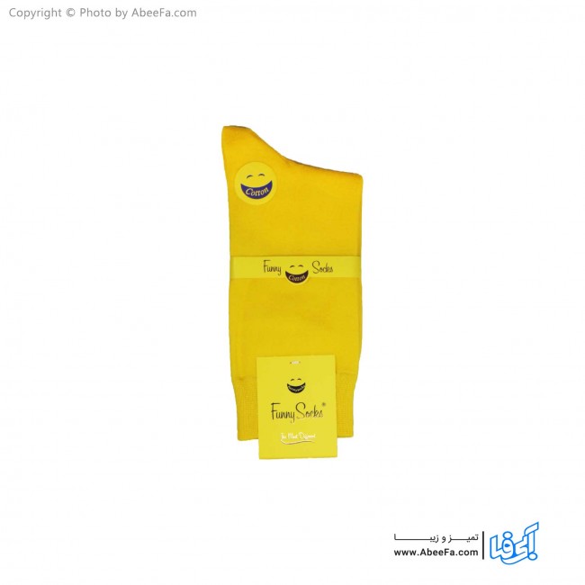 جوراب ساقدار فانی مدل 140 زرد