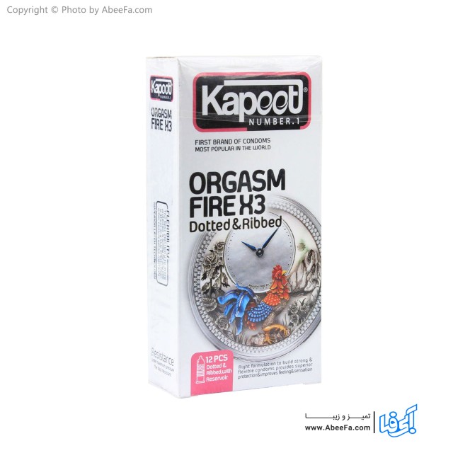 کاندوم کاپوت مدل ORGASM FIRE X3 بسته 12 عددی