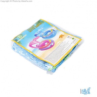 تیوپ شنا کودک پادار با سایهبان صورتی و آبی مدل سمفونی برای استخر در فروشگاه اینترنتی ابی فا