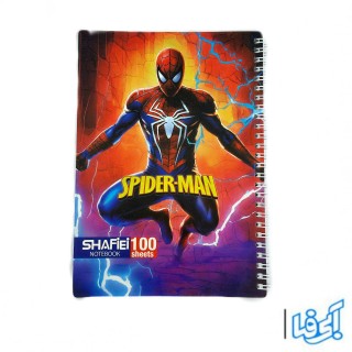 دفتر ۱۰۰ برگ جلد طلقی اسپایدرمن مدل ۸۸۵۳
