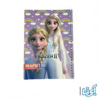 دفتر ۱۰۰ برگ جلد طلقی فانتزی طرح فروزن