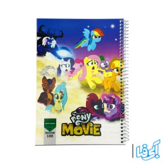 دفتر 100 برگ فنردار طرح پونی مدل 8842