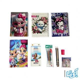 ست لوازم تحریردخترانه 10 عددی + هدیه