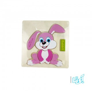 پازل چوبی کودک مدل Rabbit