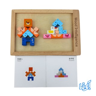 پازل چوبی جورچین حیوانات 40 تیکه EDUTREE