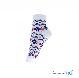 جوراب نیم ساق فانی مدل 813 سفید بنفش