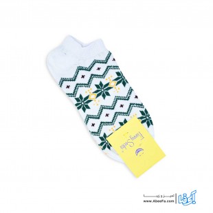 جوراب مچی فانی مدل 1037 سفید سبز