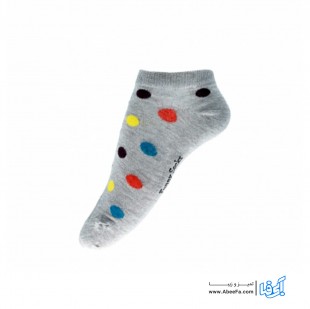 جوراب مچی فانی مدل 1005 خاکستری بنفش