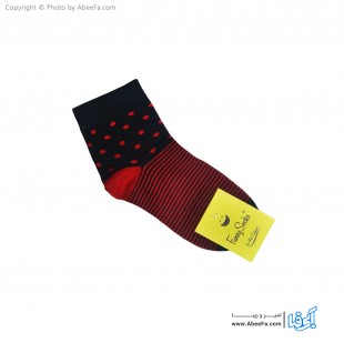 جوراب نیم ساق فانی مدل 822 سرمه ای-قرمز