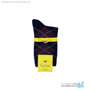 جوراب ساقدار فانی مدل 724 سرمه ای-بنفش