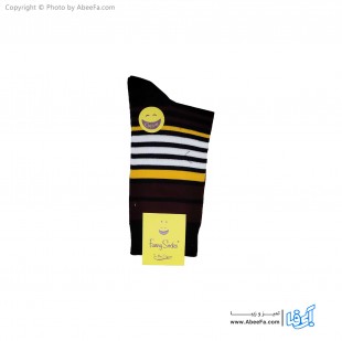 جوراب ساقدار فانی مدل 102 مشکی-عنابی