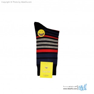 جوراب ساقدار فانی مدل 102 آبی دودی-قرمز