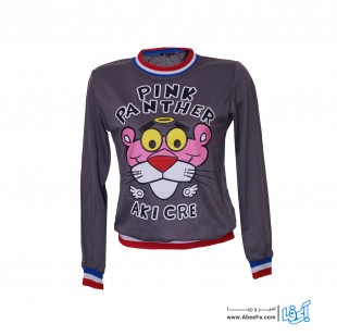 سویشرت زنانه طرح پلنگ صورتی مدل MA-TO.VA82025