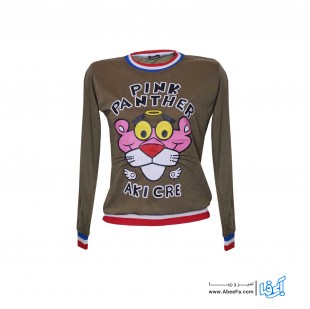 سویشرت زنانه طرح پلنگ صورتی کد MA-ZE-VA82025