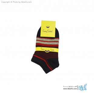 جوراب مچی فانی مدل 1061 سرمه ای-قرمزAG