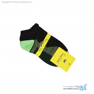 جوراب مچی فانی مدل 1029 مشکی-سبزآبی