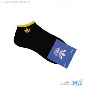 جوراب مچی طرح آدیداس مدل 484 مشکی- زرد