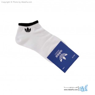جوراب مچی طرح آدیداس مدل 484 سفید-مشکی