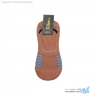 جوراب کالج مدل 1309 کرم نارنجی