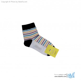 جوراب نیم ساق فانی مدل 824 سفید-مشکی