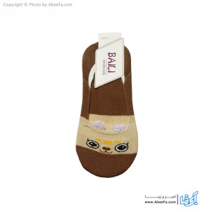 جوراب کالج زنانه مدل AF1322-B قهوه ای روشن